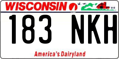 WI license plate 183NKH
