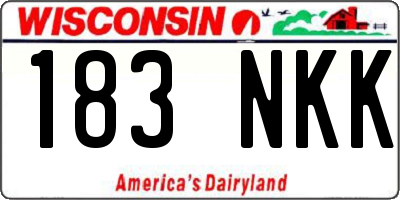 WI license plate 183NKK