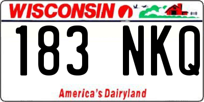 WI license plate 183NKQ