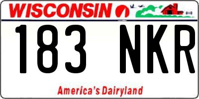 WI license plate 183NKR
