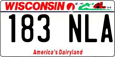 WI license plate 183NLA