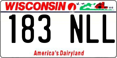 WI license plate 183NLL