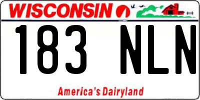 WI license plate 183NLN