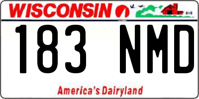 WI license plate 183NMD
