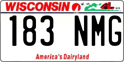 WI license plate 183NMG