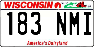 WI license plate 183NMI
