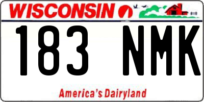 WI license plate 183NMK