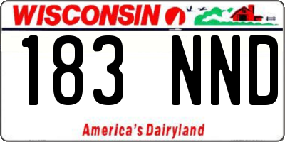 WI license plate 183NND