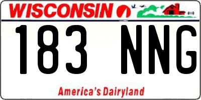 WI license plate 183NNG