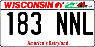 WI license plate 183NNL