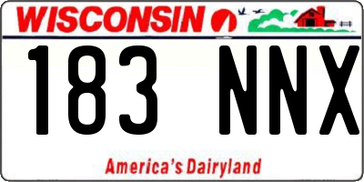 WI license plate 183NNX