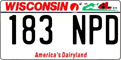 WI license plate 183NPD