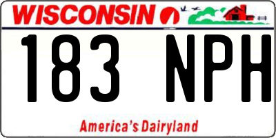 WI license plate 183NPH