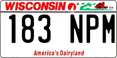 WI license plate 183NPM