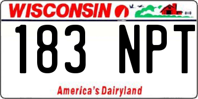 WI license plate 183NPT