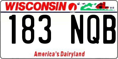 WI license plate 183NQB