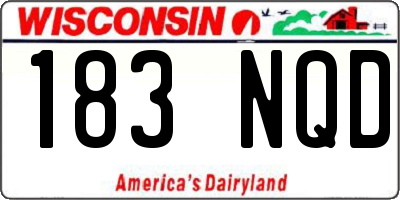 WI license plate 183NQD