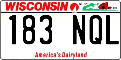 WI license plate 183NQL