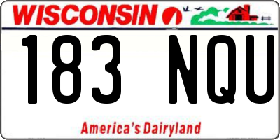 WI license plate 183NQU