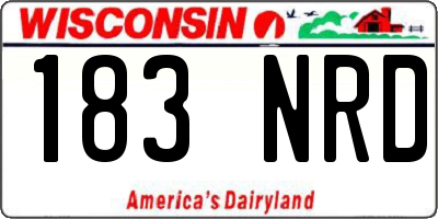 WI license plate 183NRD