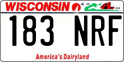 WI license plate 183NRF