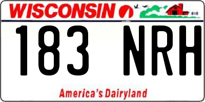 WI license plate 183NRH