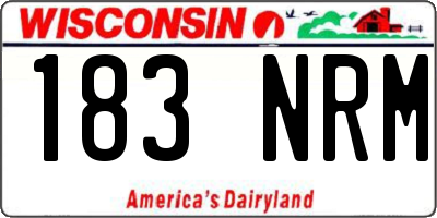 WI license plate 183NRM