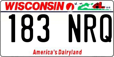 WI license plate 183NRQ