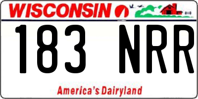 WI license plate 183NRR