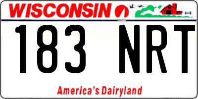 WI license plate 183NRT