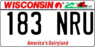 WI license plate 183NRU