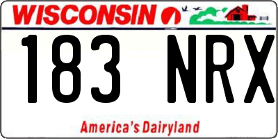 WI license plate 183NRX
