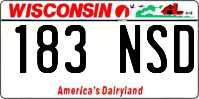 WI license plate 183NSD