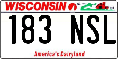 WI license plate 183NSL