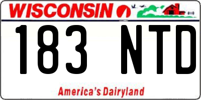 WI license plate 183NTD