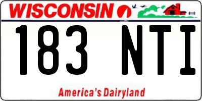 WI license plate 183NTI