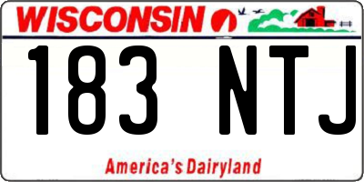 WI license plate 183NTJ