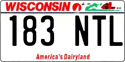 WI license plate 183NTL