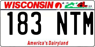 WI license plate 183NTM