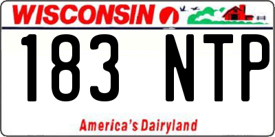 WI license plate 183NTP