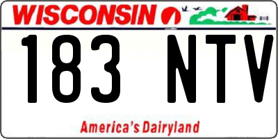 WI license plate 183NTV