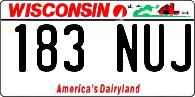 WI license plate 183NUJ