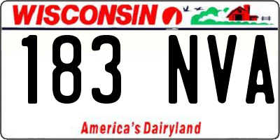 WI license plate 183NVA