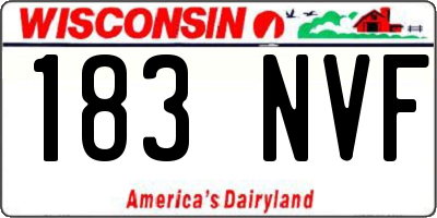 WI license plate 183NVF