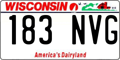 WI license plate 183NVG