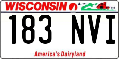 WI license plate 183NVI