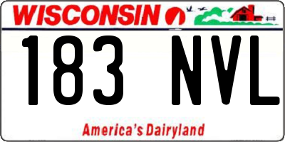 WI license plate 183NVL