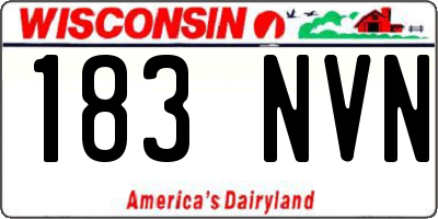 WI license plate 183NVN