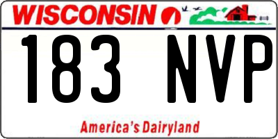 WI license plate 183NVP