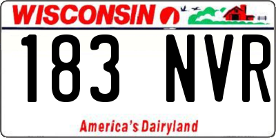 WI license plate 183NVR